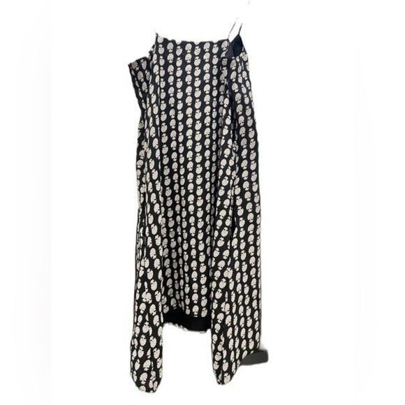 Madewell Silk Trapeze Dress Size XS Bloomstamp Black and White Ditsy Floral - Picture 6 of 8